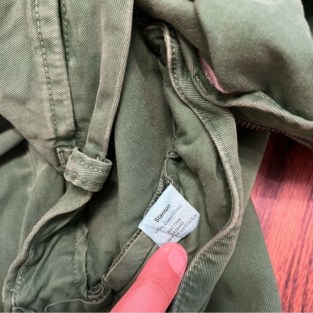 J. Crew Men's Classic Stanton Shorts 11” inseam Dark‎ Green Sz 35” Cotton Twill